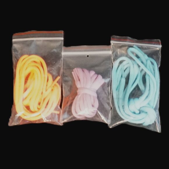 Nike 3 Sets Shoelaces Neon Pink Coral, Bright Aqua, and Lilac 40 to 44 inches - Picture 2 of 2